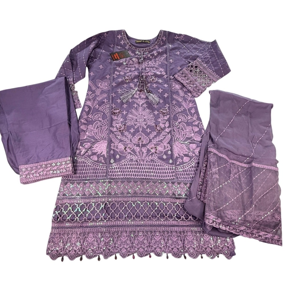 Haram Noor Collection‎ Embroidered Pakistani 3-Piece Salwar Kameez Suit